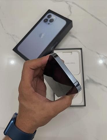 data modem sim card: IPhone 13 Pro, 256 GB, Sierra Blue, Zəmanət, Kredit, Simsiz şarj — 5
