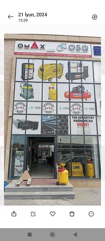 Оборудование для бизнеса: OMAX avto-servis və sənaye avadanlıqları Təqdim olunur: - 3 motorlu — 1