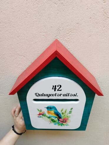 plasmas qutu: 🌿 Taxtadan hazırlanmış əl işi poçt qutusu 🌿 Həm dekorativ, həm də — 6