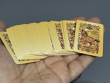 kart oyun: Mini “Classic Poker” oynaq kart dəsti - Mövzu: Çin Yeni ili – qızılı — 8