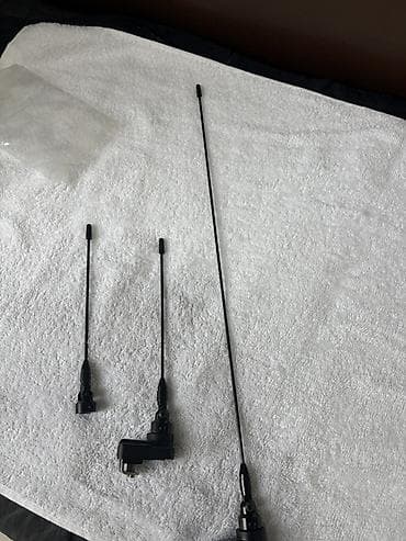 maşın antenası: Telsiz üçün çevirməli L‑şəkilli UHF/VHF antena dəsti - 3 ədəd qara — 2