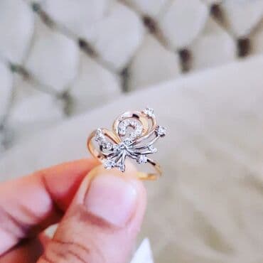 tək qaş: Toy, Üzük, Çəhrayı qızıl, 585 Əyar — 2