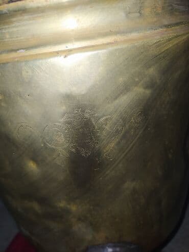 qedim qepikler: Antik mis samovar - Material: döymə mis / bürünc korpus, dekorativ — 4