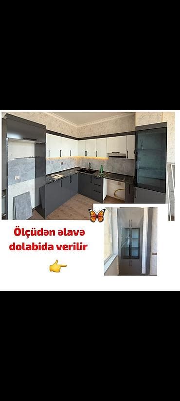 Mətbəx mebeli 599m ölçü 2.40*1.90sm üzərində ikitərəfli moyka verilir lalafo.az -da Mətbəx mebeli 599m ölçü 2.40*1.90sm üzərində ikitərəfli moyka verilir