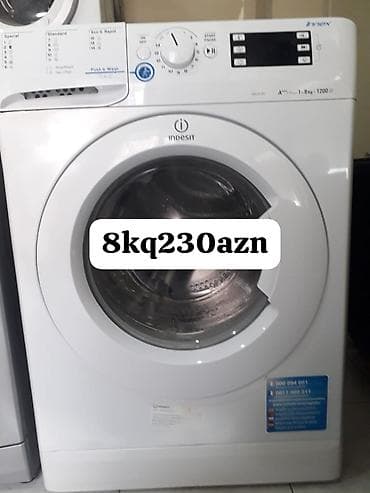 Аристоны: Indesit önyükləməli paltaryuyan maşın - Yükləmə həcmi: 8 kq - — 1