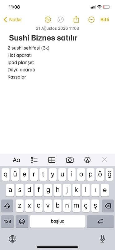 Hazır biznes: Satılır: Hazır suşi biznes paketi Tərkib: - 2 aktiv suşi Instagram — 3