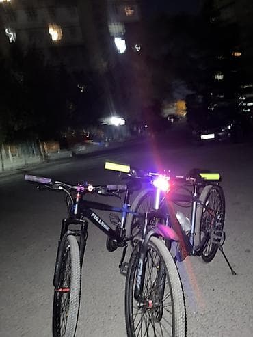 velos: FULLBIKE dağ velosipedi - Çərçivə: yüngül lehimli, qara/mavi dizayn — 8