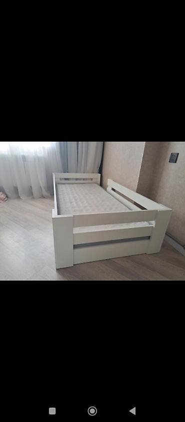 tek neferlik taxt: Oğlan və qız üçün, İşlənmiş, Çarpayı, Bazasız, Matras ilə, Siyirməsiz — 3