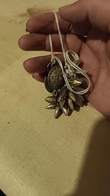 Qol saatları və aksesuarlar: Məhsul: Əl işı gümüşü görünümlü bəzək dəsti – kəmər toka hissələri və — 7