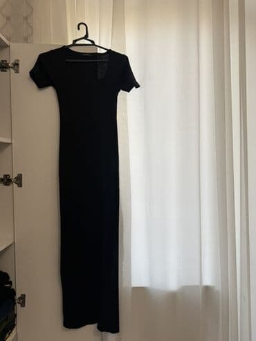 BYD: Qadın geyimi – qara maxi don - Rəng: tam qara - Model: düz kəsim — 2