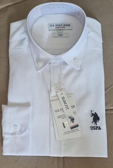 pull & bear kurtka: Köynək, U.S. Polo Assn, M, rəng - Ağ — 2