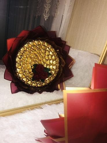 qisa aid sekiller: Hədiyyə kompozisiyaları və şokolad buketləri - Ferrero Rocher — 2