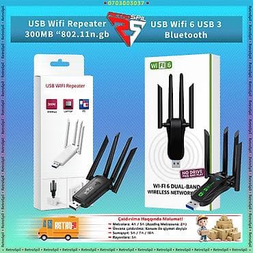 modemler: USB WiFi 6 USB 3 + Bluetooth — 19 AZN Wi-Fi 6 (802.11ax) USB 3.0 — 1