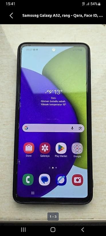 Samsung Galaxy A52, 128 GB, rəng - Qara, Barmaq izi