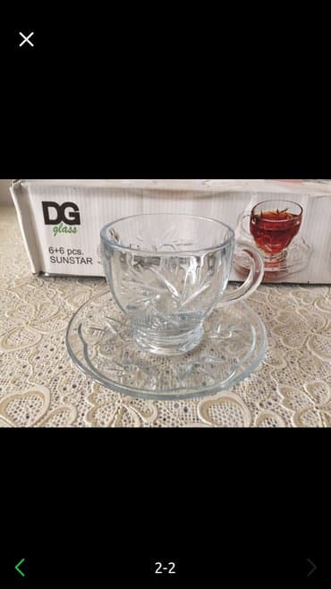 армуды купить в баку: Qəhvə dəsti, rəng - Ağ — 2