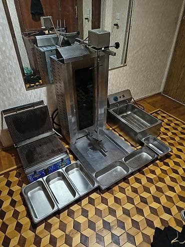 Restoran, kafe avadanlığı: Dönər və fast-food avadanlıqları komplekti Tərkib: - Şaquli dönər — 1