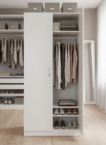 paltarla: Yeni, Açılan, 2 qapılı Düz dolab, Qarderob, paltar dolabı — 1