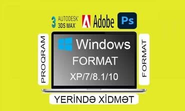 Noutbuk və kompüter təmiri: • Noutbukların (Probook, Elitebook, Ideapad, Thinkpad və s.) format — 1