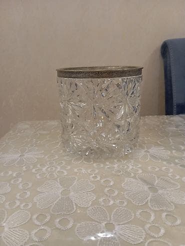 3 qız sekilleri profil üçün: 3 ədəd xrustal kanfet qabı — 1