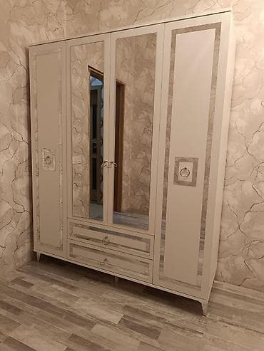 ayakkabi dolabi: Yeni, 4 qapılı, Güzgülü, Bej, Digər material, Açılan, Düz dolab — 3