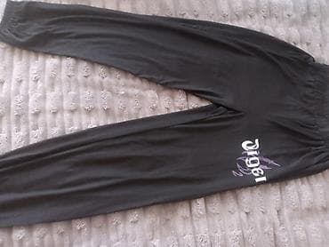 Qara rəngli unisex idman şalvarı - Model: straight-fit, elastik bel