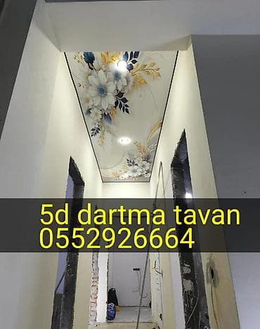 Натяжные потолки: 5D dartma tavan xidməti TEKTUM KM 2 Alman istehsalı dartma tavanlar — 1