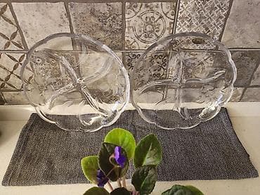 Şüşə salat qabları dəsti - Miqdar: 2 ədəd - Material: qalın, şəffaf