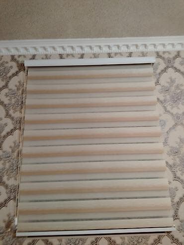 matras taxt: Zebra jalüz pərdə - Növ: Zebra (ikili qat) jalüz - Rəng/naxış: Bej — 1