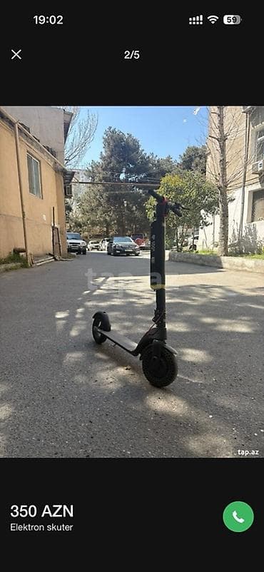electrikli scooter: İşlənmiş Elektrik samokat 10", 351 - 500 Vt, 26 - 35 km/s, Ödənişli çatdırılma — 2
