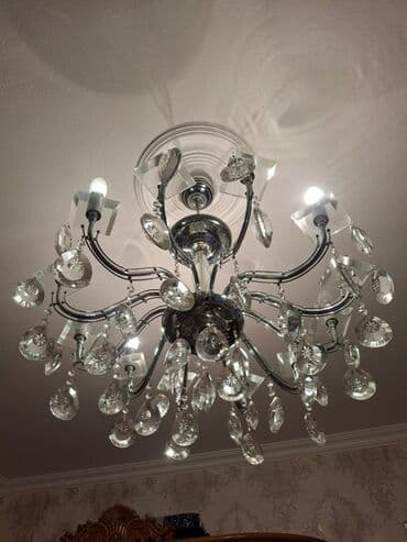 listur alti: Çılçıraq, 7 lampa, Şüşə — 4