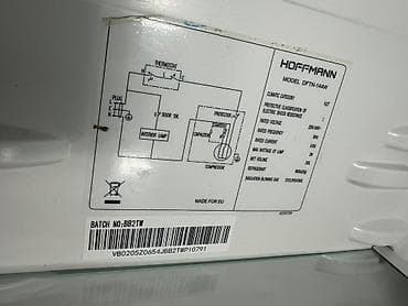 Hoffmann iki qapılı soyuducu – Model: DFTN‑144W - Üstdə dondurucu — 3