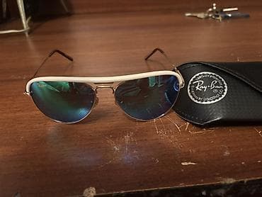 Очки: Ray-Ban aviator gün eynəyi - Çərçivə: metal, qızılı ton; üst hissədə — 3