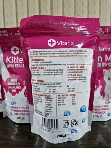 pişik yemi: Pişik südü.(pişik bala südü) vitafix ki̇tten milk pisik toz südü — 8
