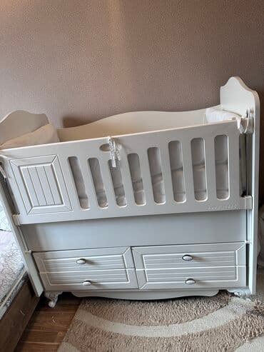 стульчик и кресло кочалка для кормления: Для девочки и мальчика, Б/у, Колыбель, С матрасом, С механизмом качания — 5