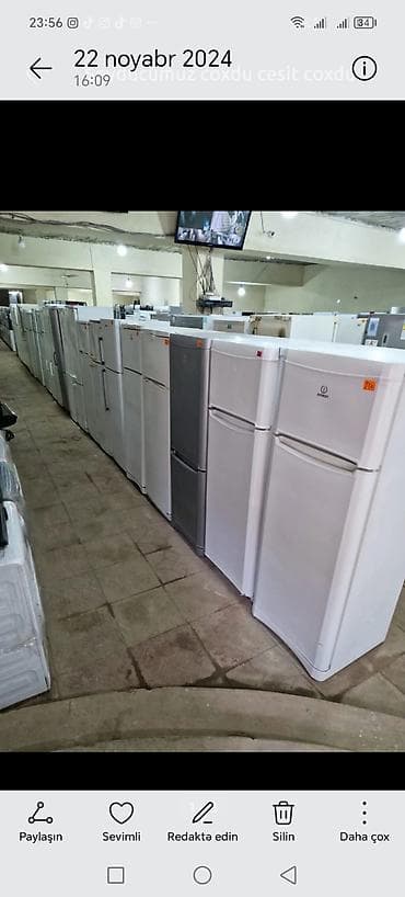 2 qapılı Indesit Soyuducu Satılır, rəng - Ağ