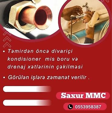 Təmir, Split kondisionerlər, Quraşdırılma, Zəmanətlə