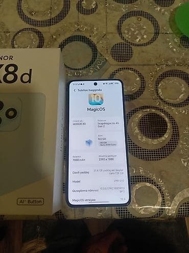 kgtel mini b310: Honor X8 5G, 128 GB, rəng - Boz, Zəmanət — 4