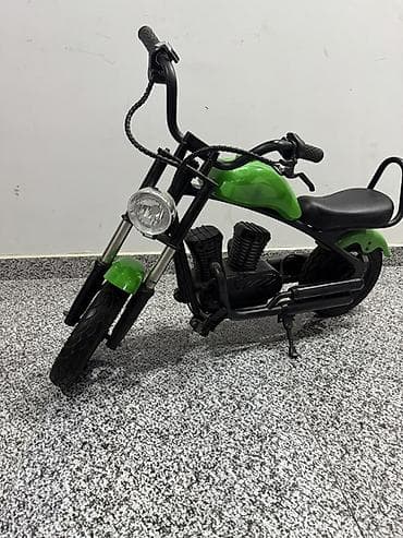 Uşaq dünyası: Uşaq üçün mini motosiklet – chopper üslubunda - Rəng: yaşıl-qara - — 2