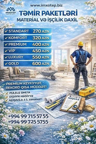 HƏR BÜDCƏYƏ UYĞUN TƏMİR PAKETLƏRİ "İmxotep" mmc təmir ve tikinti lalafo.az -da HƏR BÜDCƏYƏ UYĞUN TƏMİR PAKETLƏRİ "İmxotep" mmc təmir ve tikinti