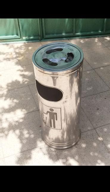 Paslanmayan poladdan ictimai zibil qabı - Material: yüksək