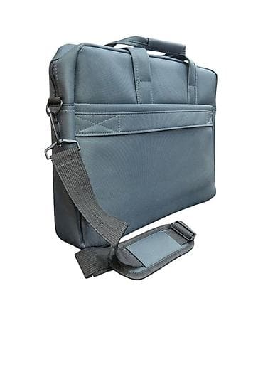 Audio: Noutbuk üçün çiyinli çanta – boz rəng - Zərif minimalist dizayn, ofis — 2