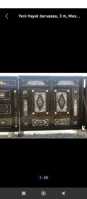 Divar kağızları, oboy: Dəmir Həyət darvazası, Mexaniki, Qapı ilə, Kredit yoxdur, Pulsuz quraşdırma — 8