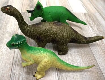 dinozavr: Rezin oyuncaq dinozavrlar 3 ədəd rezin dinozavr modeli oyuncaq — 2