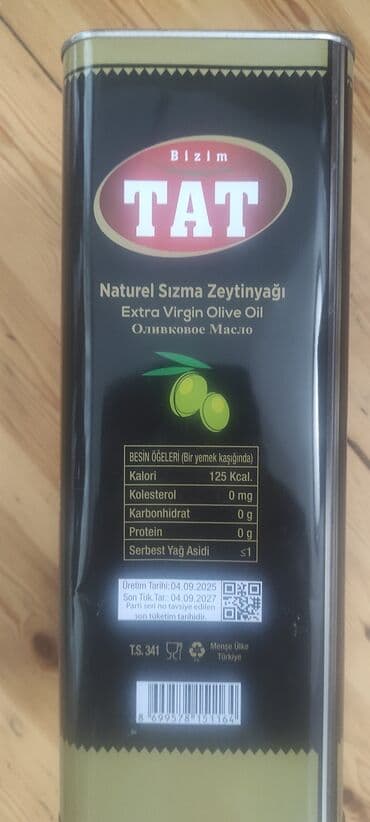 qarğıdalı yağı: Zeytun yağı, 5 l, Pulsuz çatdırılma — 2