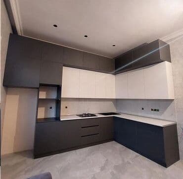 кухонный гарнитур бу: Sifarişlə mətbəx dəsti, Özü çəkən petlələr, MDF, Kredit var, Pulsuz çatdırılma — 5