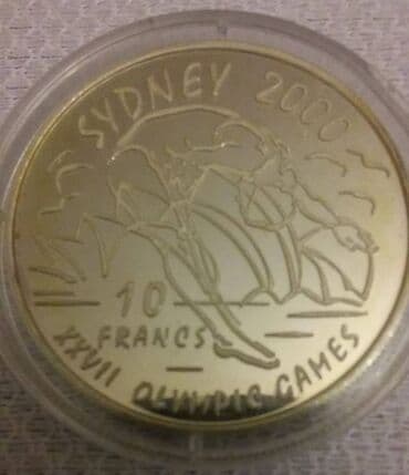 qizil onluq qiymeti 2020: 10 франков Sydney 2000, XXVII Олимпийские Игры, Конго, Серебро 925 — 2