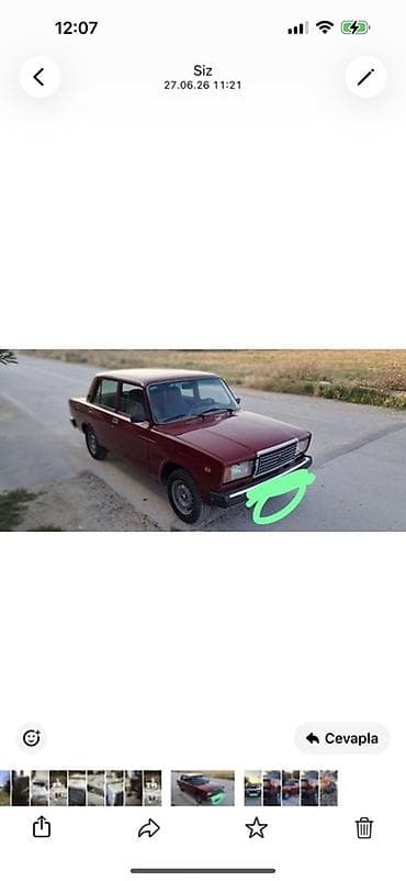vaz 2107 abilsofka: VAZ 2107, bord rəngdə sedan Texniki xüsusiyyətlər: - Korpus: 4 qapılı — 4