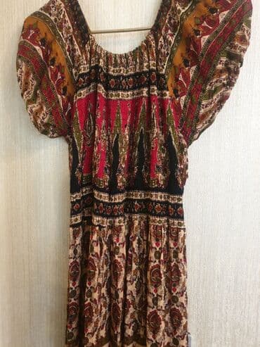 узбекское платье со штанами: Повседневное платье, Макси, L — 2