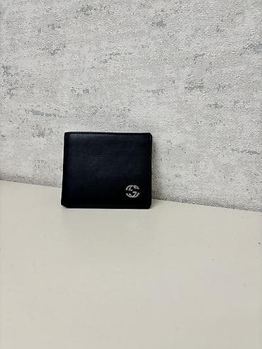 Qara rəngli kişi pulqabısı - Klassik ikiqat açılan dizayn - Səliqəli