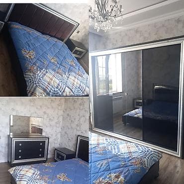 Двуспальная кровать, Шкаф, Трюмо, 2 тумбы, Б/у — 1